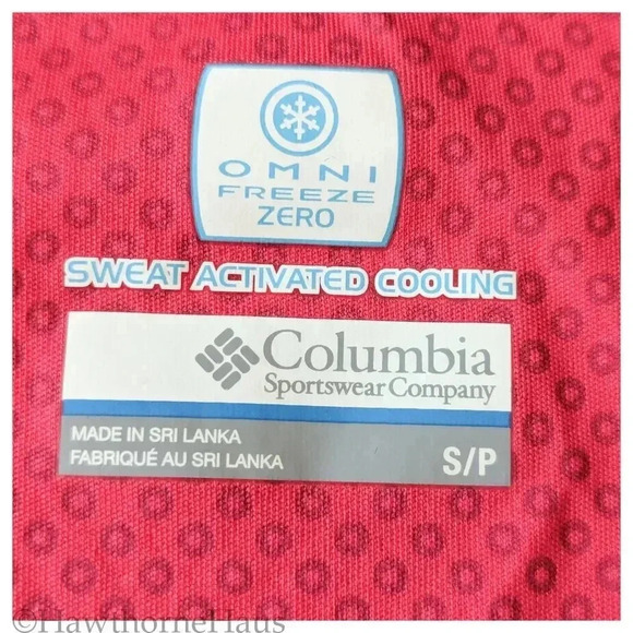 COLUMBIA OMNI-Freeze Zero Active Top Size S V-Neck Sweat Activated Cooling - Picture 5 of 7